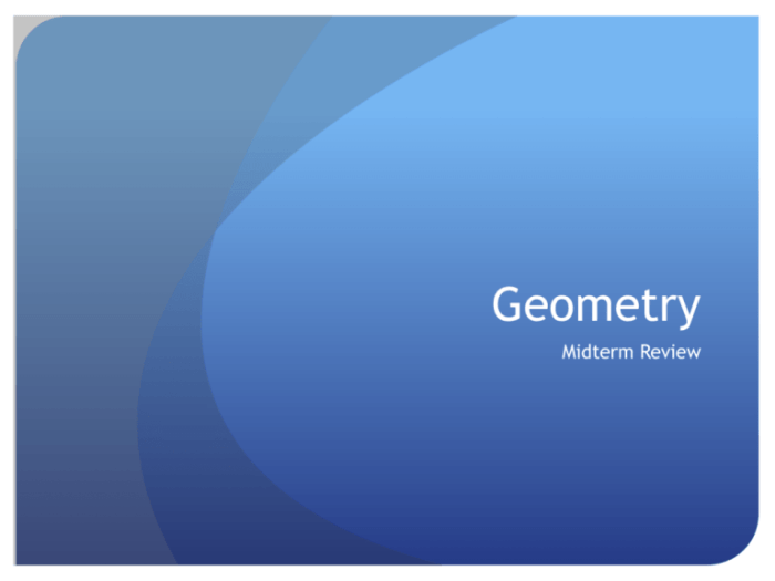 Geometry midterm review with answers